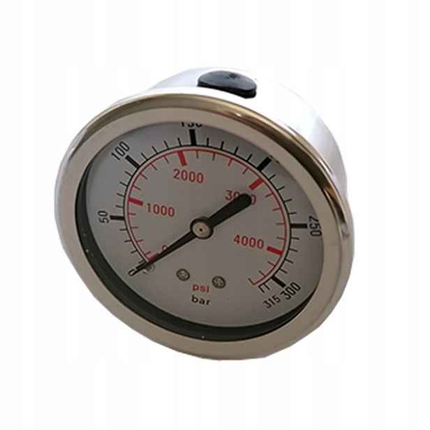 Glycerinový manometr D63 0-315 bar zadní vstup 1/4" Ag tlaková myčka