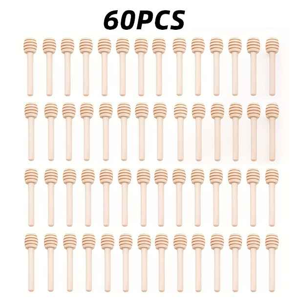 TEMU 20/40/60ks Mini Honey Stir Bar Mixovací Lžíce - Dřevěné Škrabky S Ergonomickým Rukávem Pro Míchání Medu - Kuchyňské Nástroje Pro Rozprašování,