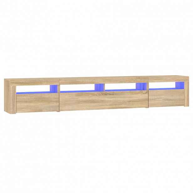 vidaXL TV skříňka s LED osvětlením dub sonoma 240x35x40 cm