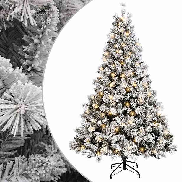 vidaXL Umělý Skládací Vánoční Strom 240 cm 300 LED Teplá bílá
