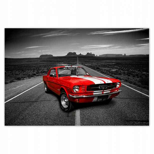 Plakáty 185x125 Červený Ford Mustang