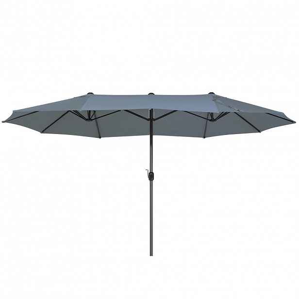 Beliani DVOJITÝ SLUNEČNÍK tmavě šedý 270/460/247 cm Sibilla
