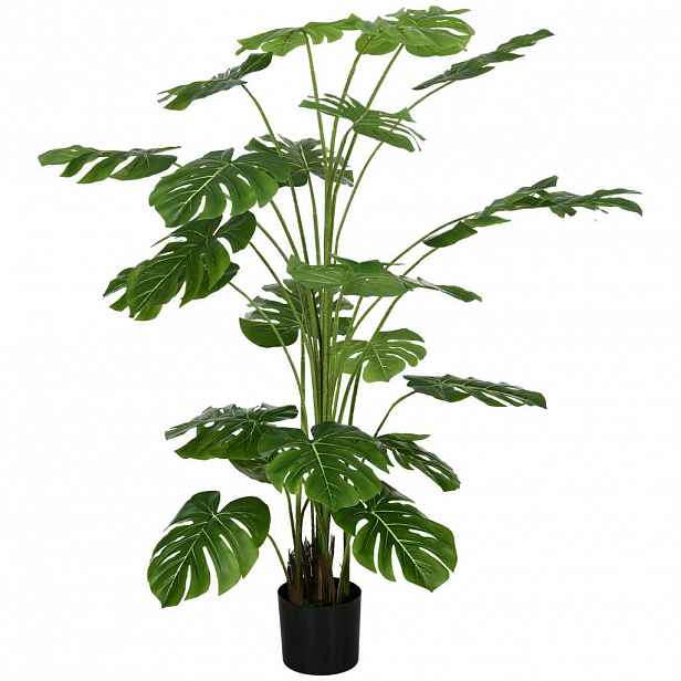 HOMCOM UMĚLÉ rostliny, umělá Monstera Deliciosa, 180 cm umělá rostlina s květináčem