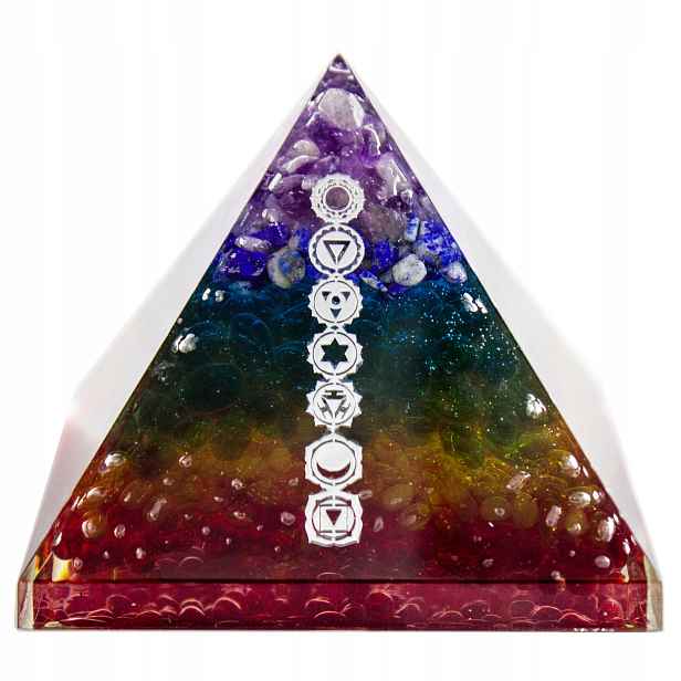 Pyramida Orgonit Ametyst Lazuryt 6,5*5cm Odrazník Harmonizace Čaker