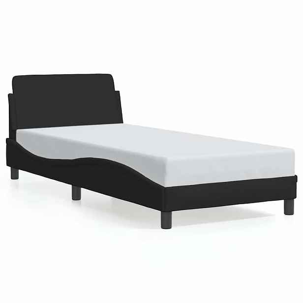 vidaXL Rám postele Dover černý 90x190 cm látkový