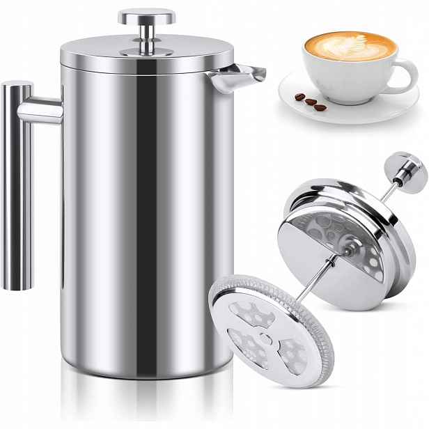 Kávovar Na Čaj 800 ML French Press Pístový Spařovač Kávy