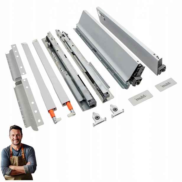 Šuplík Blum Tandembox Antaro 400 mm Vysoká 199 mm Nosnost 35 kg Šedá