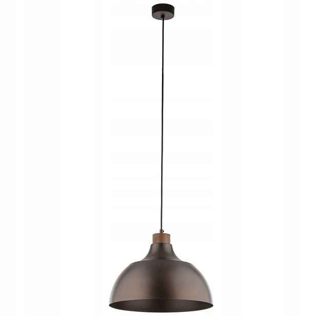 Závěsná lampa Cap hnědá 1xE27 34 cm Rustikální Moderní Do Ložnice