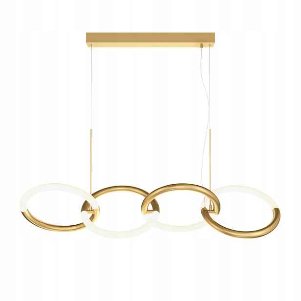 Závěsná lampa designová zlatá horizontální Led kroužky teplá Maytoni