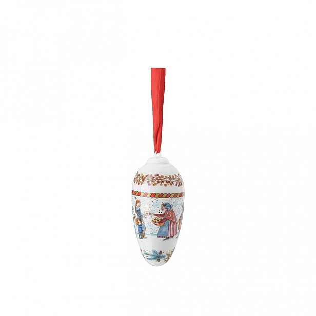 Rosenthal porcelánová Šiška na stromeček, Vánoční dárky, 8,5 cm