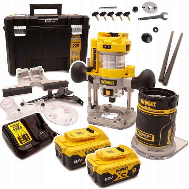 Dewalt Frézka 18V 2v1 8mm 2x5,0Ah Tstak DCW604P2