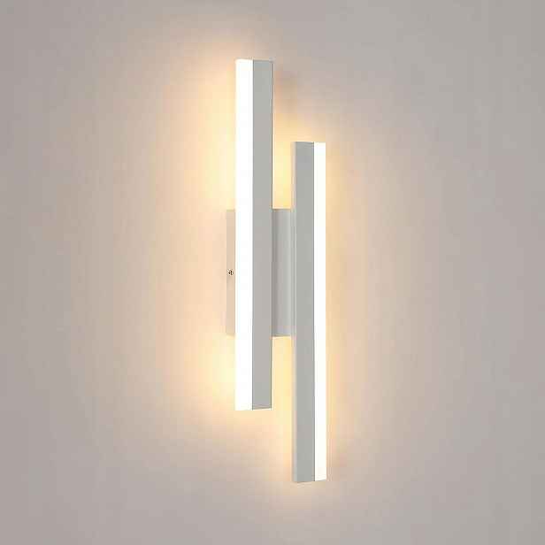 Led nástěnné svítidlo Bílé, nástěnka na schody, Loft moderní 16W 3000K