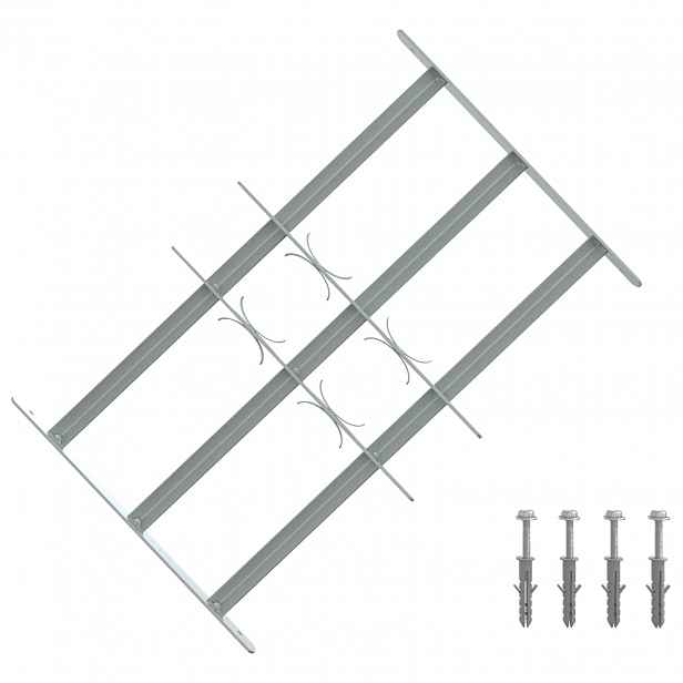 vidaXL Bezpečnostní mříž na okna se 3 příčkami 3 ks 430-740 mm