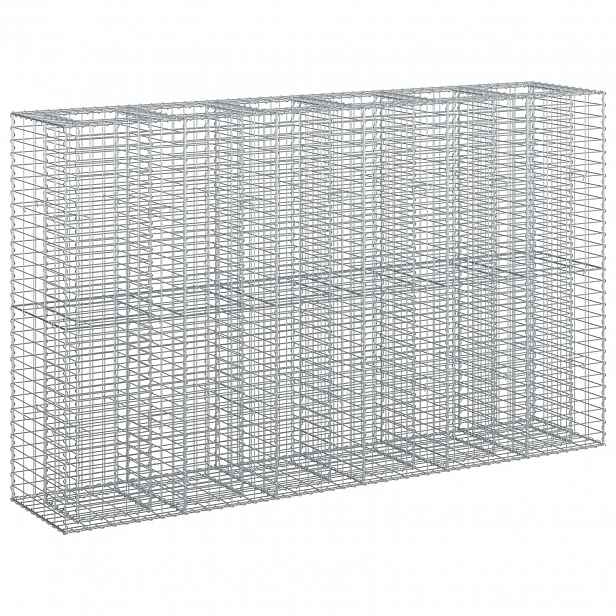 vidaXL Gabionový vyvýšený záhon 3 ks 250 x 50 x 150 cm Stříbrná