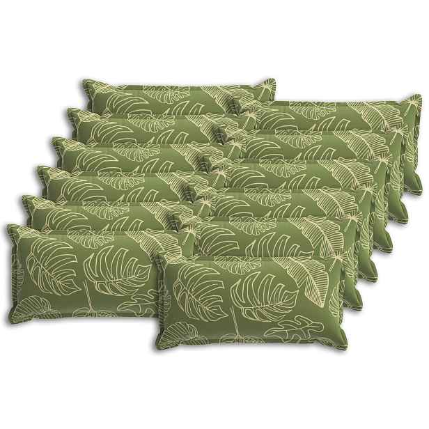 vidaXL Polštář List s polštářem HOUTEN 12 ks Listový design Polyester
