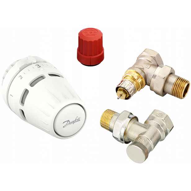 Úhlový ventil termostat hlavice úsek 1/2 Danfoss