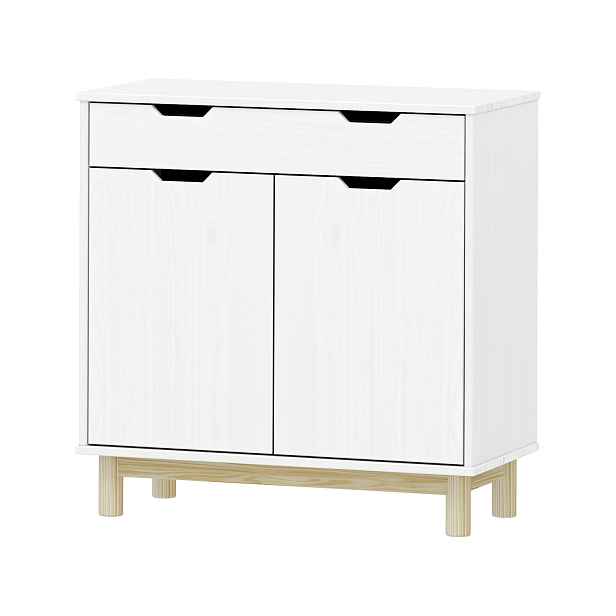 Komoda 2 dveře + 1 zásuvka BONITO 2 bílý lak