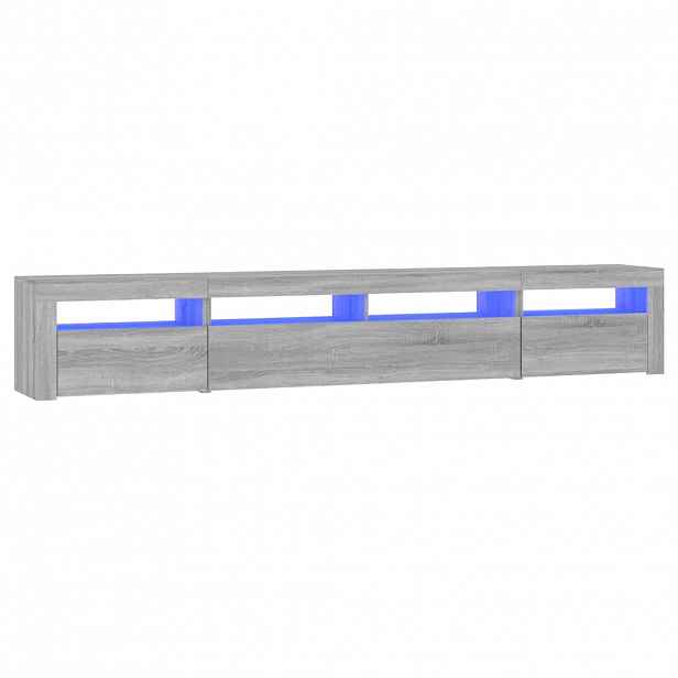 vidaXL TV skříňka s LED osvětlením šedá sonoma 240x35x40 cm