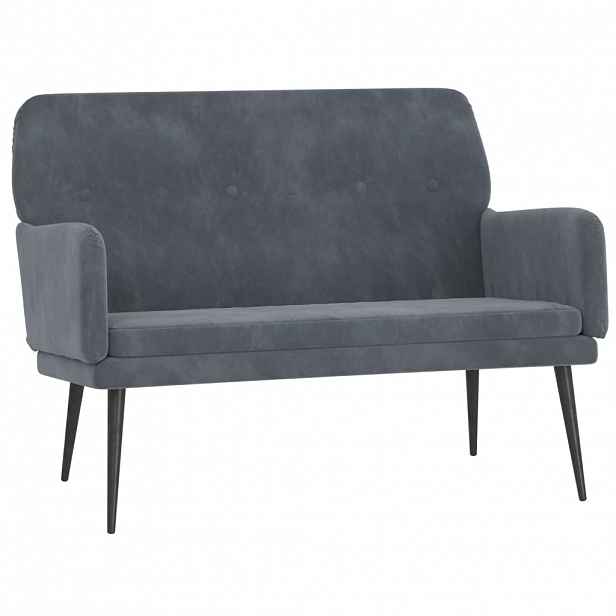 vidaXL Lavice tmavě šedá 108 x 79 x 79 cm samet