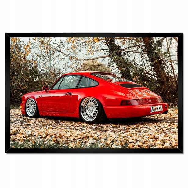 Plakáty v rámu 60x40 Červené Porsche Auto