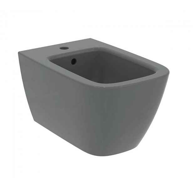Ideal Standard i.Life B - Závěsný bidet, otvor pro baterii, lesklá šedá T461558