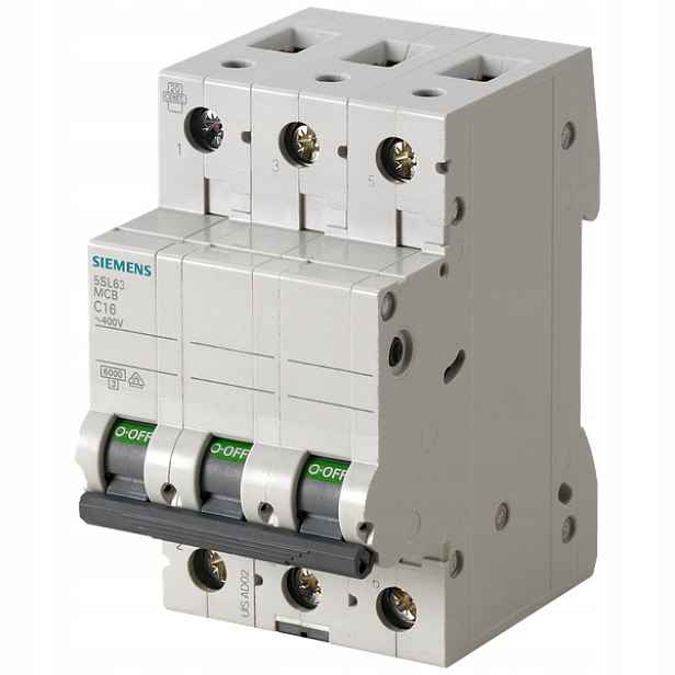 Nadproudový spínač 400 V 6kA, 3-pólový, C, 6A