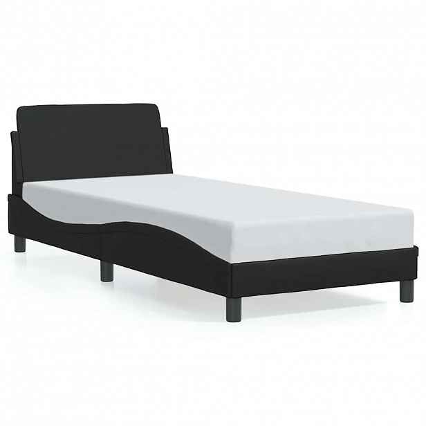 vidaXL Rám postele Dover černý 90x190 cm umělá kůže