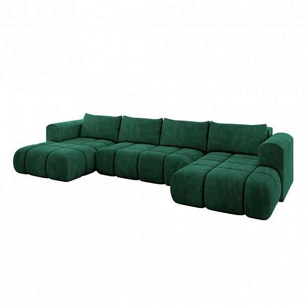 ALTDECOR SEDACÍ SOUPRAVA CLOUD-U 405 x 185 x 90 tmavě zelený velur