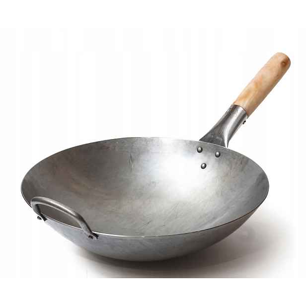 Pánev Wok 30 cm Ocel 1,8 mm Kulaté dno Rychlé smažení Craft Wok
