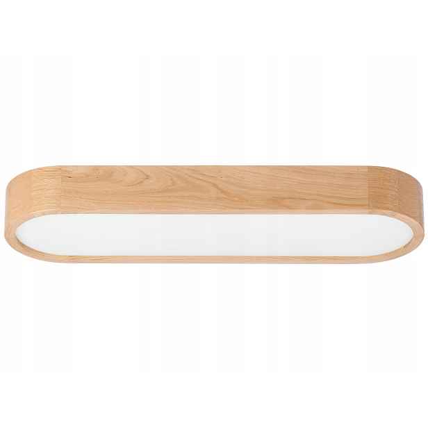 Stropní svítidlo Leja ovál stropní svítidlo dřevo Dub 68x20 cm do obývacího pokoje kuchyně Stylová
