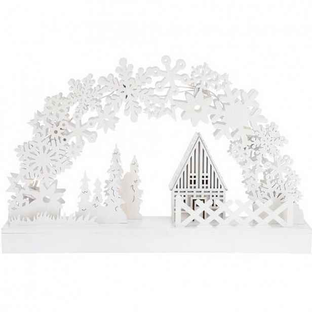Vánoční svítící dekorace Winter Dream, 32 x 22 x 5,5 cm, 8 LED, teplá bílá