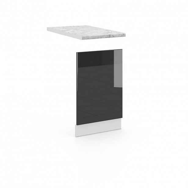 Vicco PŘEDNÍ PANEL Fame-Line Antracitový vysoký lesk 45 cm , PD Mramor