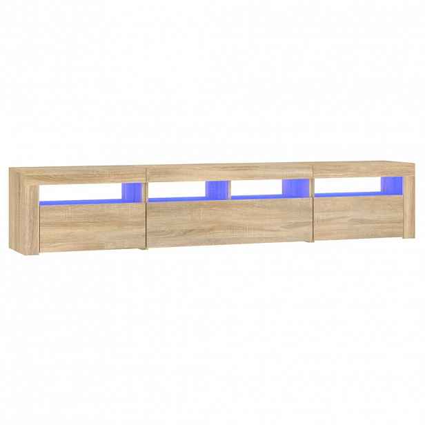 vidaXL TV skříňka s LED osvětlením dub sonoma 210 x 35 x 40 cm
