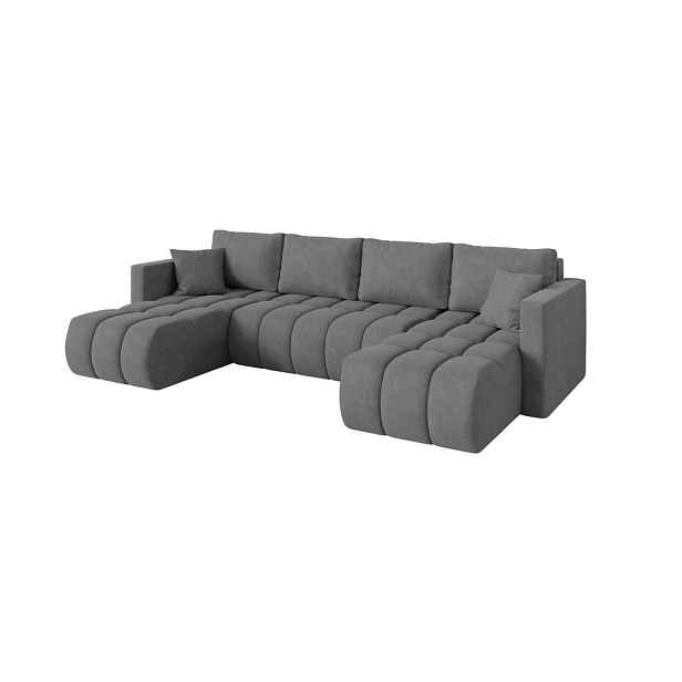 ALTDECOR SEDACÍ SOUPRAVA DO U s funkcí spaní a úložným prostorem GARD-U 300x146x85 šedá velur