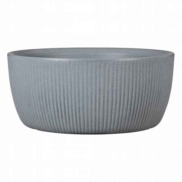 Květináč plastický šedý Scheurich 38,6 cm x 38,6 x 17,1 cm