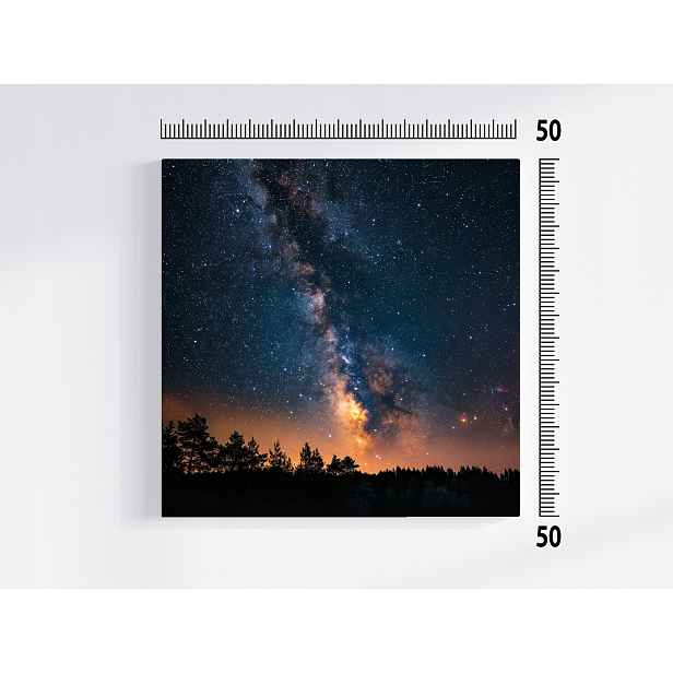Obraz Na Plátně Plátno Noc Nebe Hvězdy Mléčná Dráha Galaxie 50x50