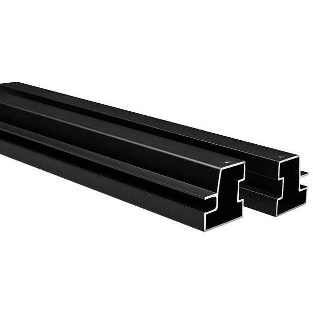 Polysan EASY BLACK set vodorovných spojovacích profilů pivotových dveří 1900mm