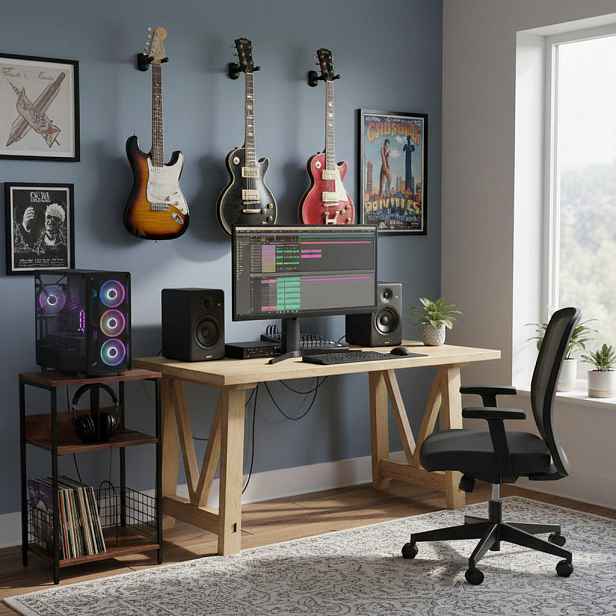 Relaxdays REGÁL Vintage hnědý na gramofon a vinyl 3 úrovně