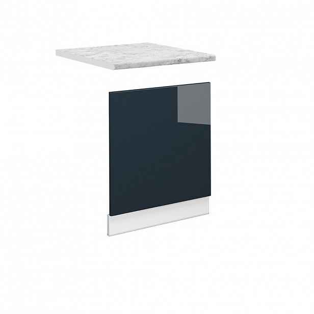 Vicco PŘEDNÍ PANEL Fame-Line Tmavě modrá s vysokým leskem 60 cm , PD Mramor