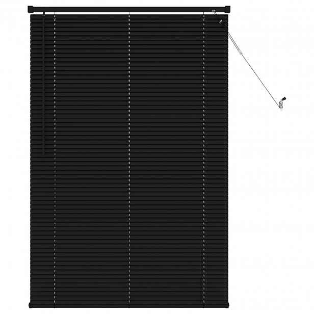 vidaXL Venet školní žaluzie Černý 150 x 80 cm 25 mm PVC