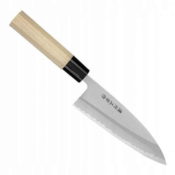 Satake Yoshimitsu Rdzewny Japonský Nůž Deba na filetování 15,5 cm