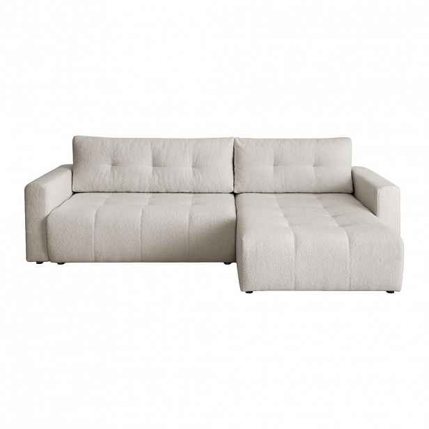 Fedve ROHOVÁ SOFA WALONGO s funkcí spaní, Krémová