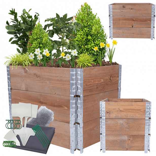 Kaskádový záhon s nastavitelnou bednou na zeleninu pařeniště, impregnace 60x60x80