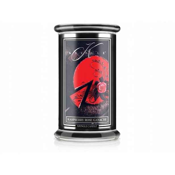 Kringle Candle Raspberry Rose Ganache – velká vonná svíčka 624 g, 2 knoty