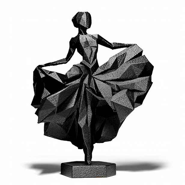 Tanečnice Balerína Žena Socha Figurka Geometrická Dekorace 20 cm