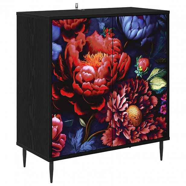 vidaXL Servírovací skříň KIEL Černý dub 69 x 33 x 76 cm