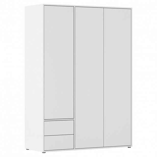 Rauch Möbel ŠATNÍ SKŘÍŇ S OTOČNÝMI DVEŘMI, bílá, 140/194/53 cm