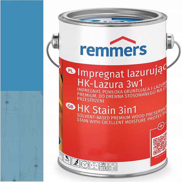 Remmers HK-Lasur Ochranná lazura na dřevo Ral 5012 Modrá Světlá 10L