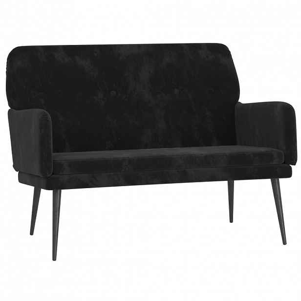 vidaXL Lavice černá 108 x 79 x 79 cm samet