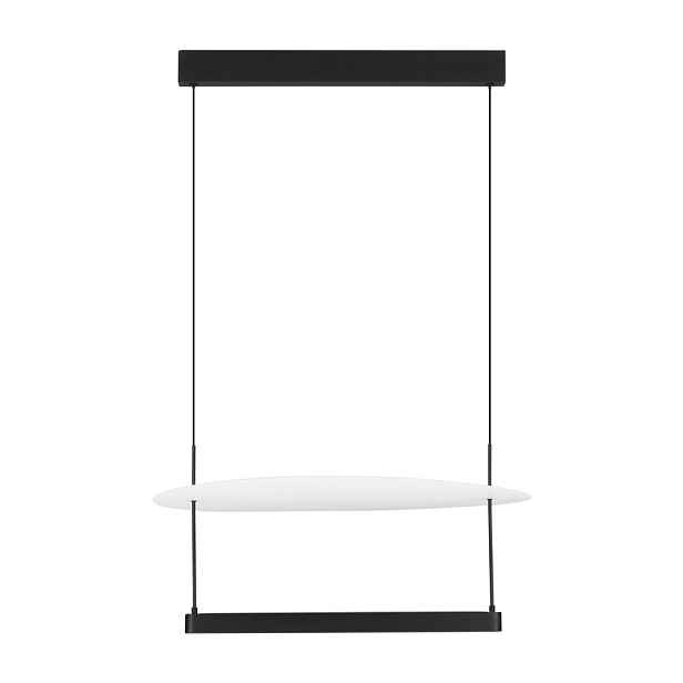 Bílé/matně černé hliníkové LED stmívatelné závěsné svítidlo ø 60 cm Diona – Nova Luce